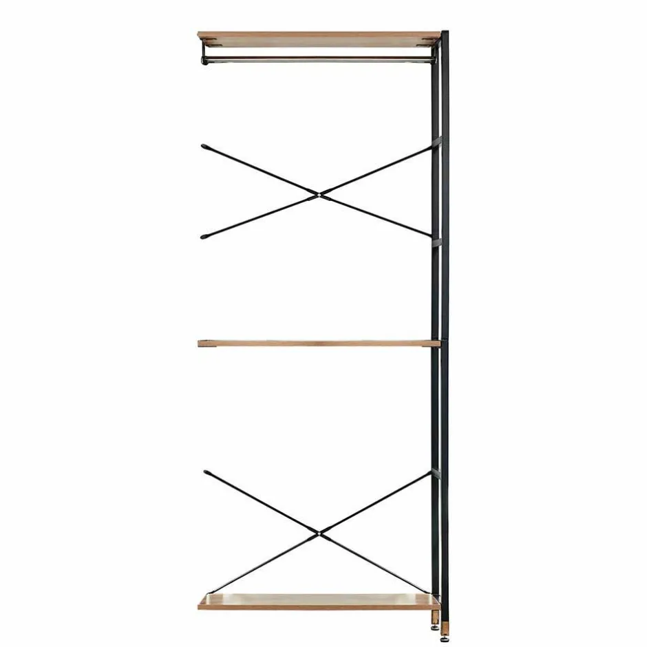 Garderobe Regal mit 7 Fächern & 4 Stangen - Alis^Wohnen Outlet