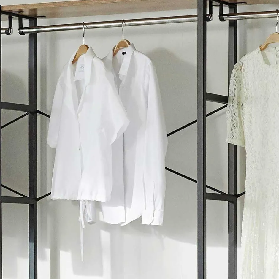 Garderobe Regal mit 7 Fächern & 4 Stangen - Alis^Wohnen Outlet