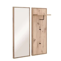 Garderobe und Spiegel Set in Wildeiche - Vapposia (zweiteilig)^Wohnen Outlet