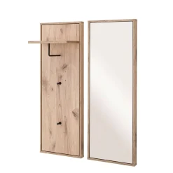 Garderobe und Spiegel Set in Wildeiche - Vapposia (zweiteilig)^Wohnen Outlet