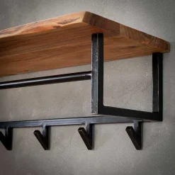 Wohnen Garderobe zum Aufhängen aus Metall Schwarz - Porongo