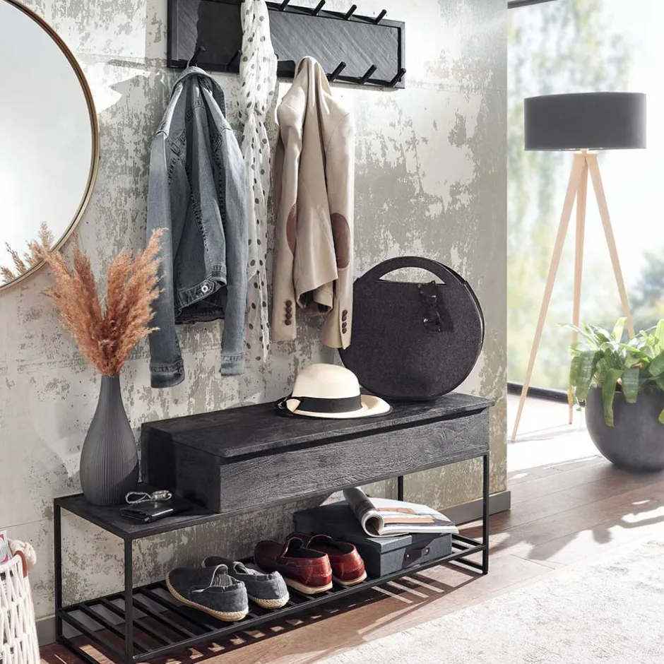 Garderoben Möbel in Anthrazit & Schwarz - Belgica (zweiteilig)^Wohnen Best