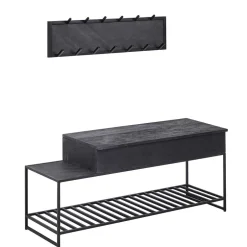 Garderoben Möbel in Anthrazit & Schwarz - Belgica (zweiteilig)^Wohnen Best