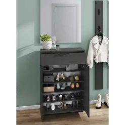 Garderoben Möbelset in Dunkelgrau - Tarlotta (dreiteilig)^Wohnen Sale