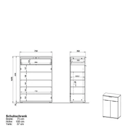 Garderoben Möbelset in Dunkelgrau - Tarlotta (dreiteilig)^Wohnen Sale