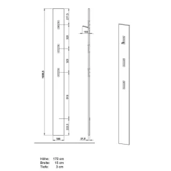Garderoben Möbelset in Dunkelgrau - Tarlotta (dreiteilig)^Wohnen Sale