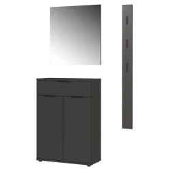 Garderoben Möbelset in Dunkelgrau - Tarlotta (dreiteilig)^Wohnen Sale