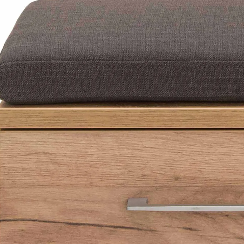 Garderoben Sitzbank Vicanossa in Weiß Eiche^Wohnen Discount