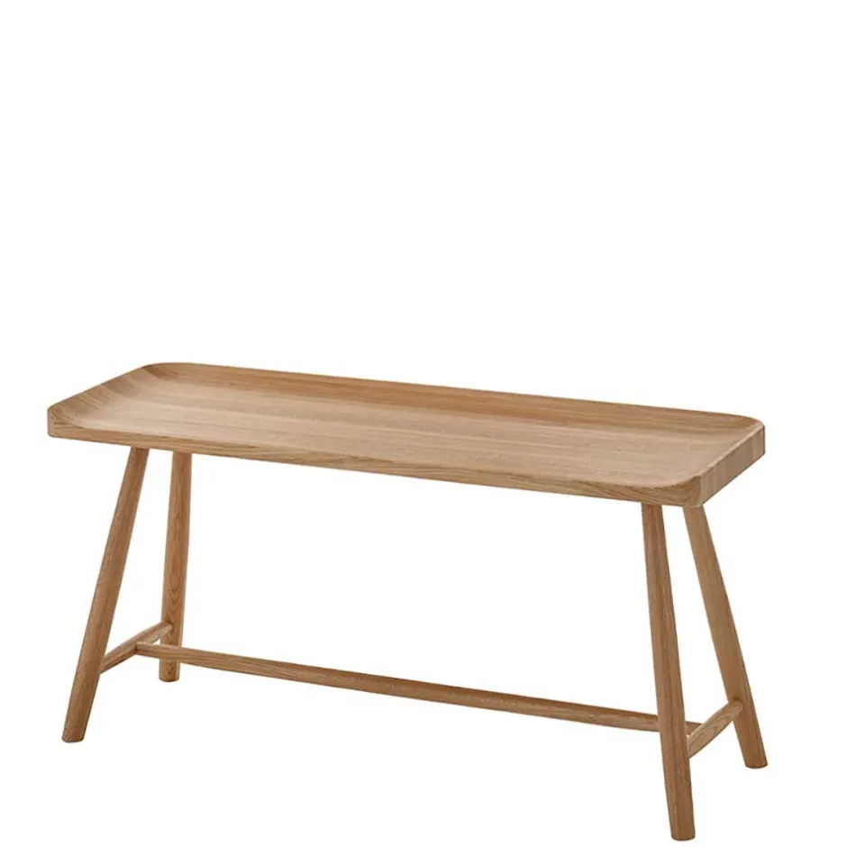 Wohnen Garderobenbank aus massivem Eichenholz - Gangizo