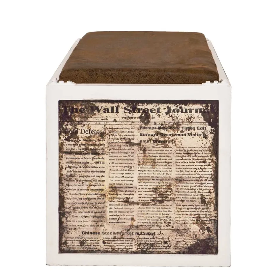 Garderobenbank Oficina in Weiß Braun^Wohnen Clearance