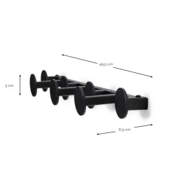 Garderoben-Hakenleiste in Schwarz - Mia^Wohnen Discount