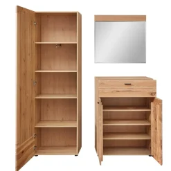 Wohnen Garderobenkombination mit Massivholz Oberfläche - Cymbal (dreiteilig)