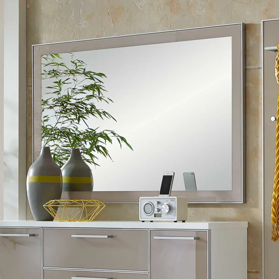 Garderobenkombination Srocca in Taupe Glas beschichtet (dreiteilig)^Wohnen Hot