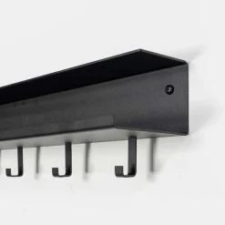 Garderobenleiste aus schwarzem Stahl - Badehma^Wohnen New