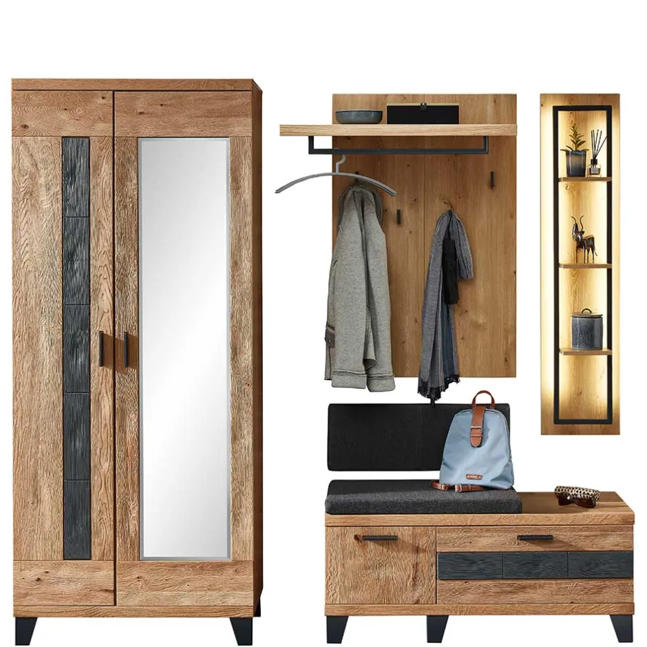 Garderobenmöbel aus Echtholz - Elprisca (vierteilig)^Wohnen Sale
