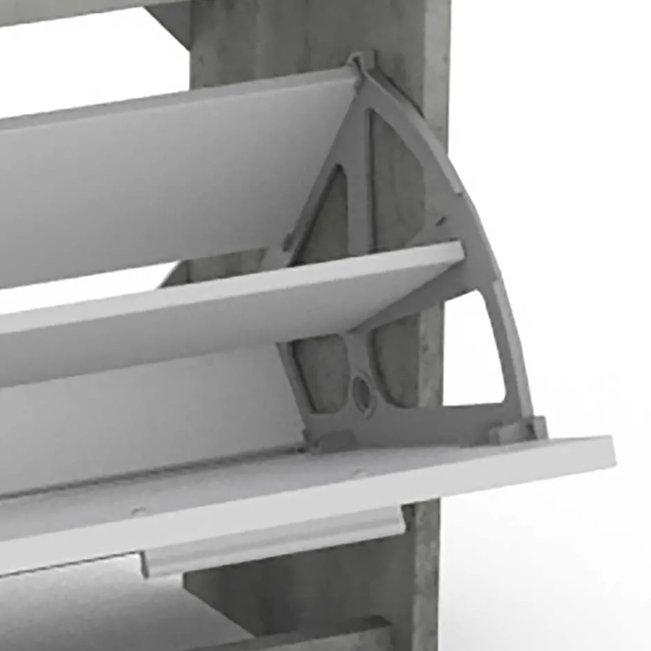 Garderobenmöbel in Weiß & Betonoptik - Zessma (zweiteilig)^Wohnen Discount