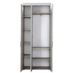 Garderobenmöbel Set Brosgo in Weiß und Silbereiche (fünfteilig)^Wohnen Outlet