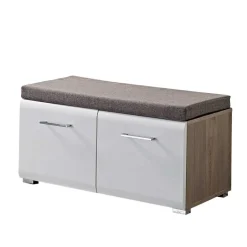 Garderobenmöbel Set Brosgo in Weiß und Silbereiche (fünfteilig)^Wohnen Outlet