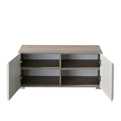 Garderobenmöbel Set Brosgo in Weiß und Silbereiche (fünfteilig)^Wohnen Outlet