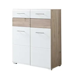 Garderobenmöbel Set Brosgo in Weiß und Silbereiche (fünfteilig)^Wohnen Outlet