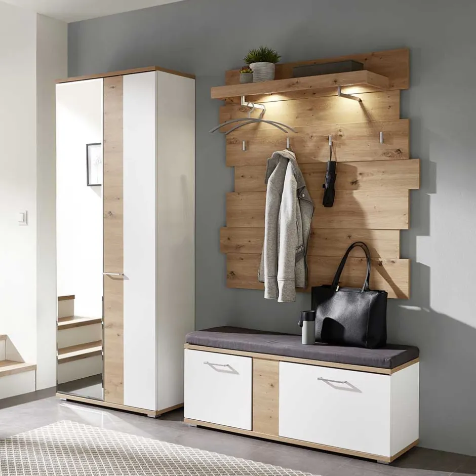 Garderobenmöbel Set mit LED Licht - Symbrosia (dreiteilig)^Wohnen Clearance