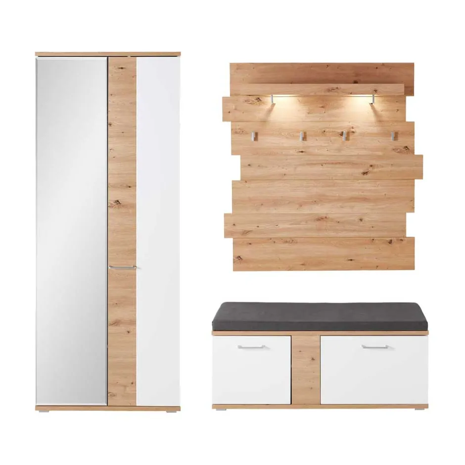 Garderobenmöbel Set mit LED Licht - Symbrosia (dreiteilig)^Wohnen Clearance