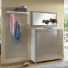 Garderobenmöbel Set Srocca in Taupe Glas beschichtet (dreiteilig)^Wohnen Sale