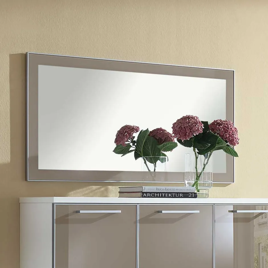 Garderobenmöbel Set Srocca in Taupe Glas beschichtet (dreiteilig)^Wohnen Sale