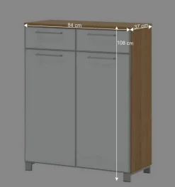 Wohnen Garderobenmöbel Set Wynoca in Weiß Glas beschichtet (fünfteilig)