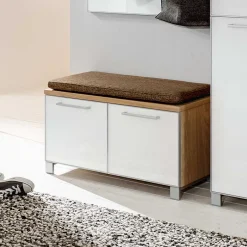 Wohnen Garderobenmöbel Set Wynoca in Weiß Glas beschichtet (fünfteilig)