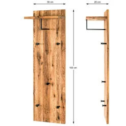 Garderobenpaneel aus Eiche Massivholz & Metall - Vienna^Wohnen Hot