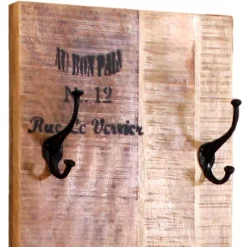 Garderobenpaneel im Factory Style aus Holz - Indri^Wohnen