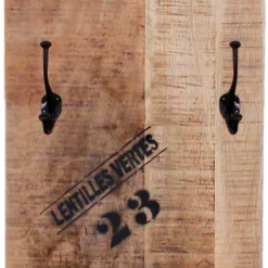 Garderobenpaneel im Factory Style aus Holz - Indri^Wohnen