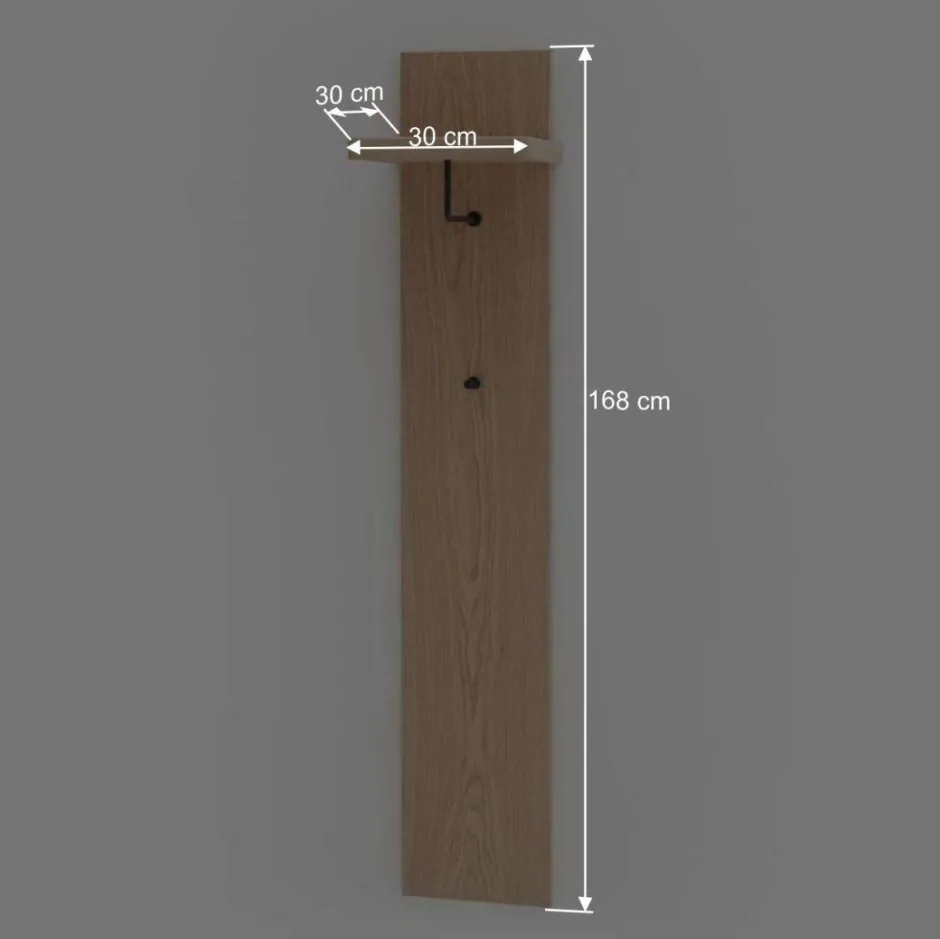 Garderobenpaneel in Eiche Bianco - Arkadiuz^Wohnen Clearance