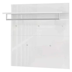 Garderobenpaneel in Weiß mit Glasbeschichtung - Kofi^Wohnen Discount