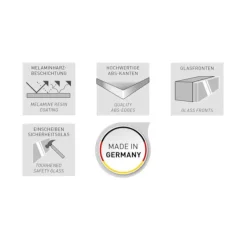 Garderobenpaneel in Weiß mit Glasbeschichtung - Kofi^Wohnen Discount