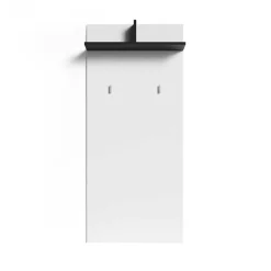 Wohnen Garderobenpaneel in Weiß mit Schwarz - Etelon