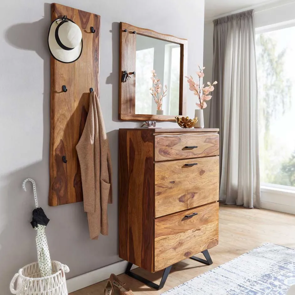 Garderobenpaneel massiv im rustikalen Stil - Elmin^Wohnen Online