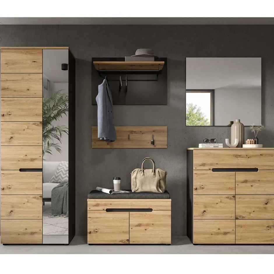 Garderobenpaneel und Hakenleiste Set - Norja (zweiteilig)^Wohnen New