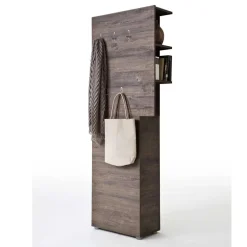 Wohnen Garderobenset Badija in Anthrazit Wenge Braun (dreiteilig)