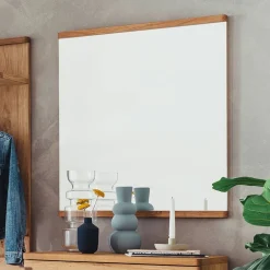 Garderobenspiegel aus Balkeneiche Massivholz - Manaus^Wohnen Outlet
