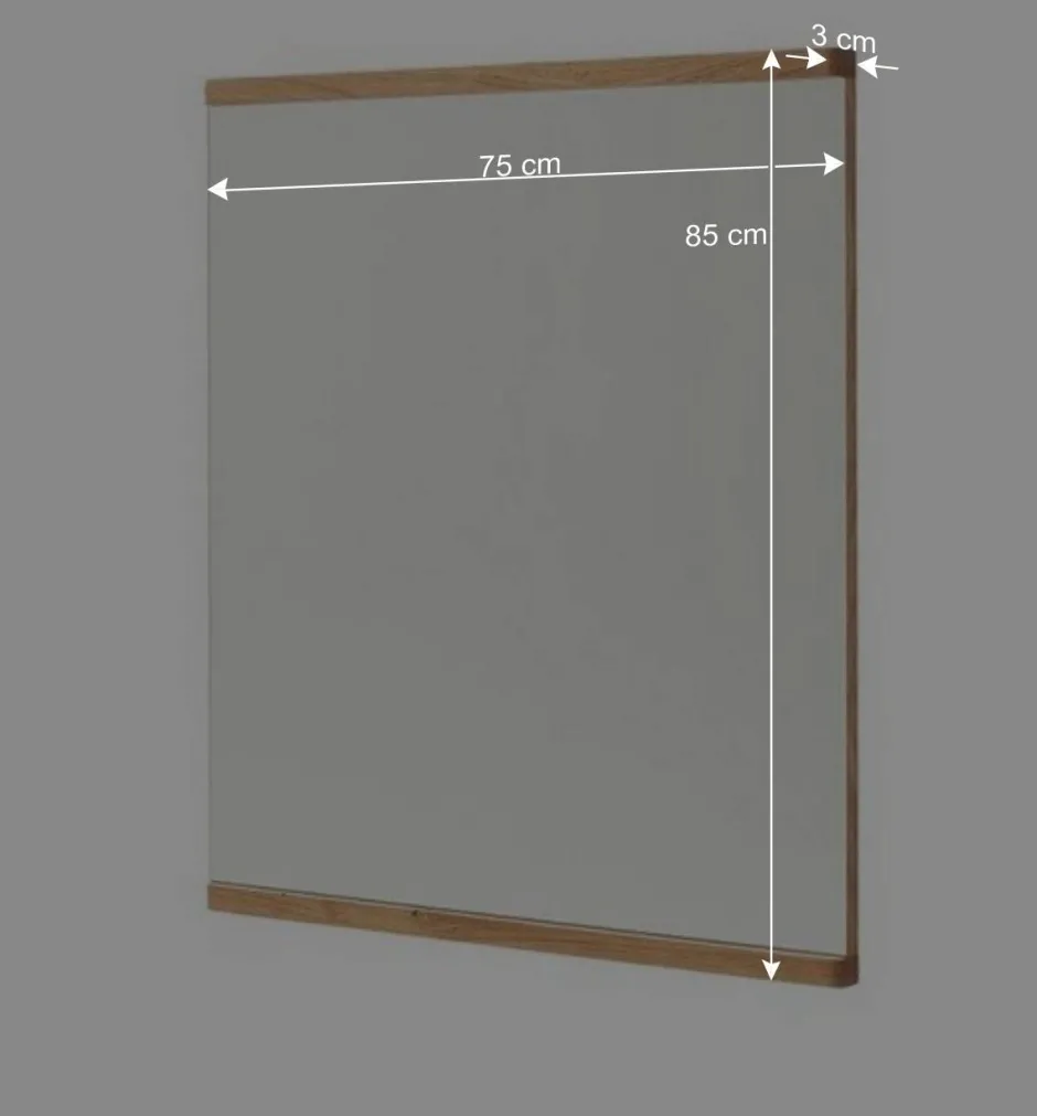 Garderobenspiegel aus Balkeneiche Massivholz - Manaus^Wohnen Outlet