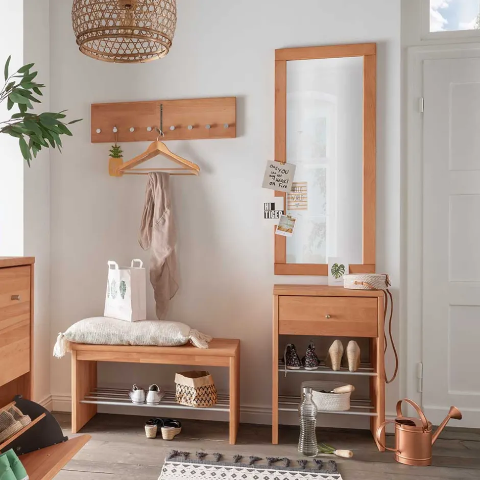 Garderobenspiegel aus Buche Massivholz - Shimousa^Wohnen Clearance