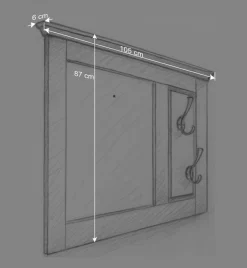 Wohnen Garderobenspiegel Jytte mit Haken