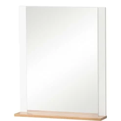 Garderobenspiegel mit Ablage in Weiß & Eiche - Goliat^Wohnen New