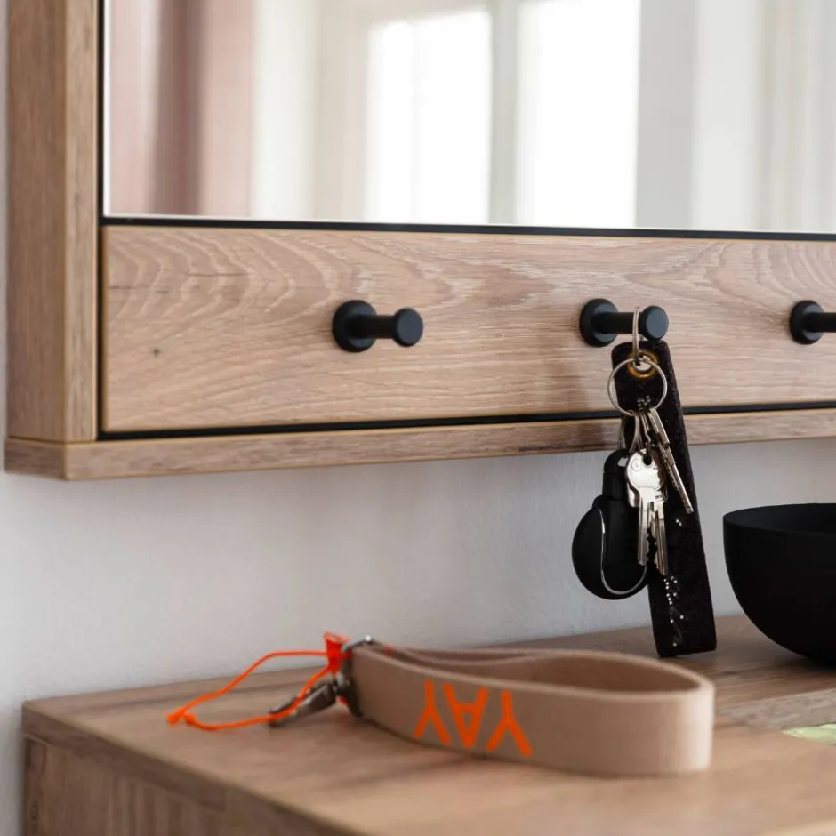 Garderobenspiegel mit drei Schlüsselhaken - Vapposia^Wohnen Hot