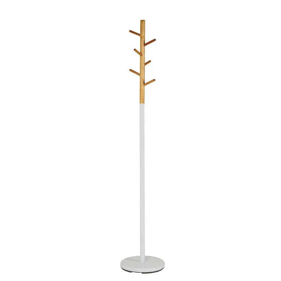 Garderobenständer in Weiß & Natur Airo mit Bambus^Wohnen Hot