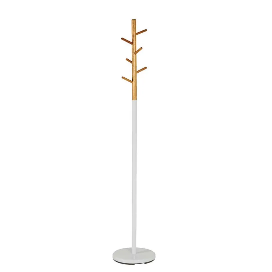 Garderobenständer in Weiß & Natur Airo mit Bambus^Wohnen Hot