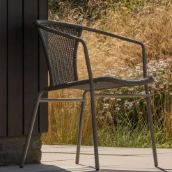 Wohnen Garten Armlehnenstühle in Oliv Grün - Puertos (4er Set)