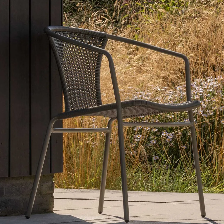 Wohnen Garten Armlehnenstühle in Oliv Grün - Puertos (4er Set)